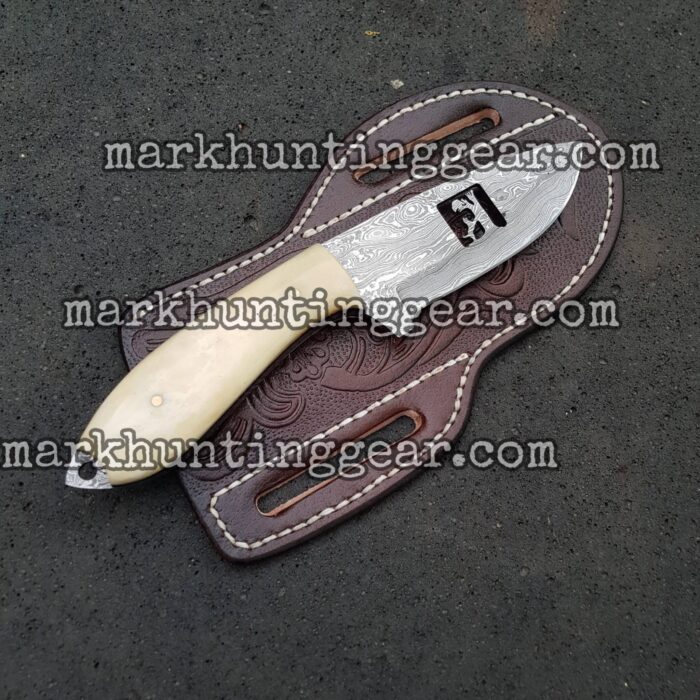 Custom Handmade Damascus Steel Cowboy Skinner Knife... - Image 1