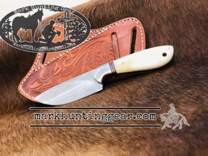 Custom Handmade 440c Stainless Steel mirror polished blade Cowboy Skinner knife...
