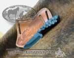 Black Cowboy Knife Black Powder Coated Blade With Black Micarta Handle...