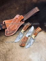 Custom Handmade Resp Steel Cowboy Skinner 4 piece Knife Set...