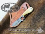 Custom Handmade Damascus Steel Cowboy Bull Cutter Knife...