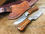 Custom Handmade Resp Steel Cowboy Skinner Knife Pair Comes With Cross Drow Leather Sheaths … - Image 2