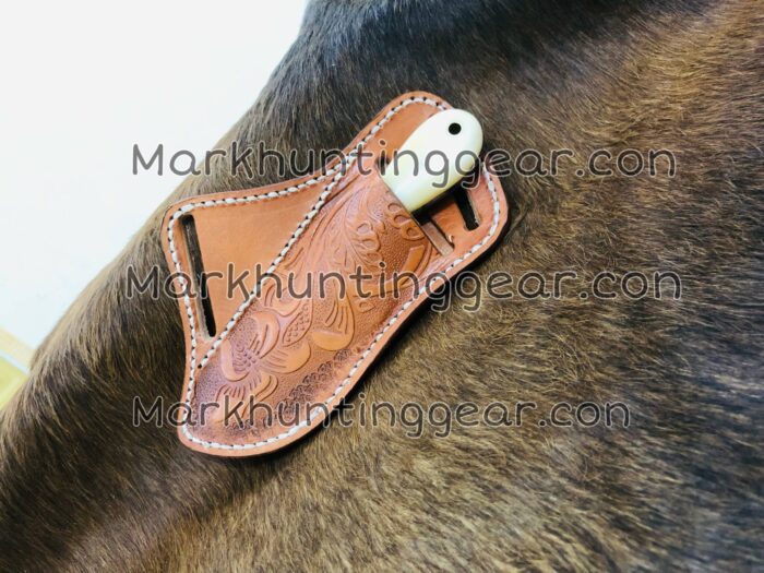 Custom Handmade Damascus Steel Cowboy Bull Cutter Knife... - Image 3