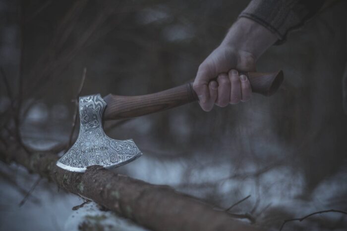 Custom Handmade Damascus Steel Axe. - Image 2