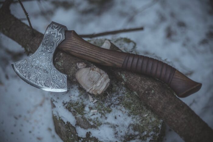Custom Handmade Damascus Steel Axe. - Image 1