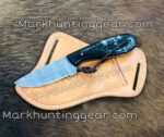 Custom Handmade Damascus Steel Cowboy Skinning Knife. - Image 2