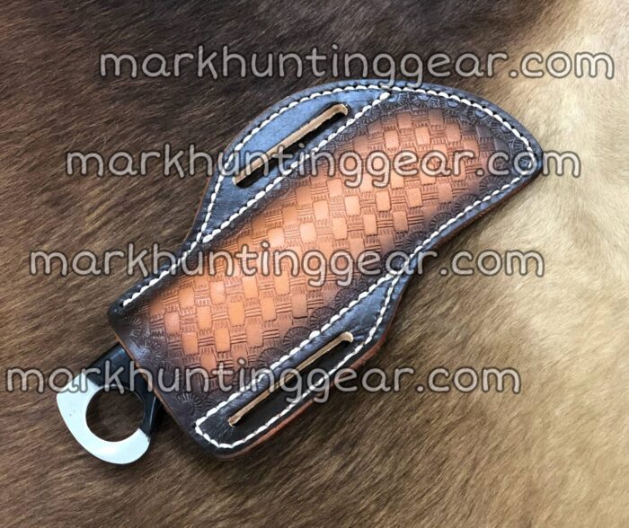 Custom Made High Carbon 1095 Steel Fixed Blades Hawksbill Lineman Knife and with Handmade Leather Sheath. - Image 3