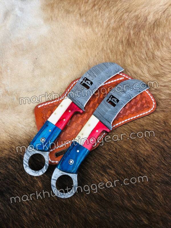 BEDCA70F-0906-4532-A7F7-0A569000F957 Texas Flag Handel Hawkbill Custom Lineman Knife Pair. - Image 1