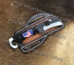 Custom Made High Carbon 1095 Steel Fixed Blades Hawksbill Lineman Knife and with Handmade Leather Sheath.