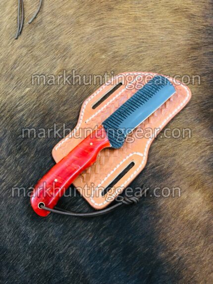 Resp Steel Custom Handmade Bull Cutter Knife.