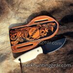 Cowboy Skinner Knife Custom Handmade Leather sheath With I will Engrave your Brand Name or initial