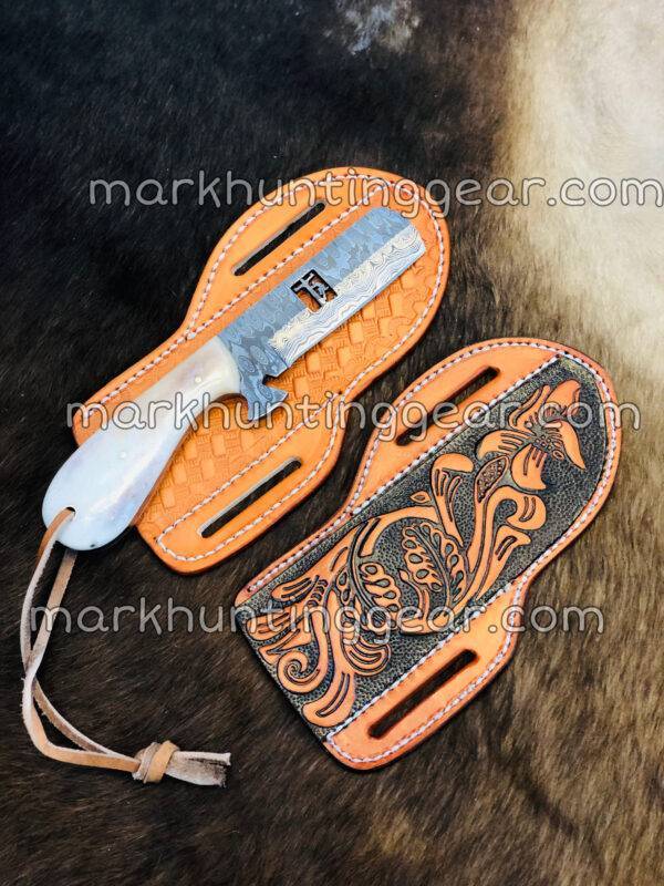 Lineman Emblem Cut Out Custom Handmade Bull Cutter Knife. - Image 1