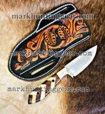 Custom Handmade Resp Steel Cowboy Knives Set with  Leather Sheaths - Image 3