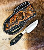Custom Handmade Resp Steel Cowboy Knives Set with  Leather Sheaths - Image 4