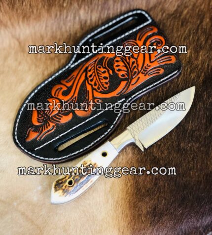Custom Handmade Resp Steel Cowboy Knife With Leather Sheath