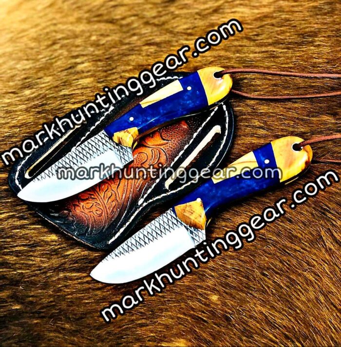 Custom Handmade Resp Steel Cowboy Skinner Knife Pair. Buy One Get One Free. - Image 1