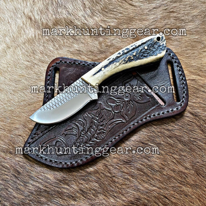 Custom Handmade Resp Steel Cowboy Skinner Knife With Leather Sheath. - Image 1