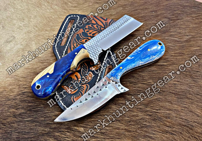 BUY ONE Skinner Knife GET ONE FREE Bull Cutter Knife With Leather Sheaths - Image 1