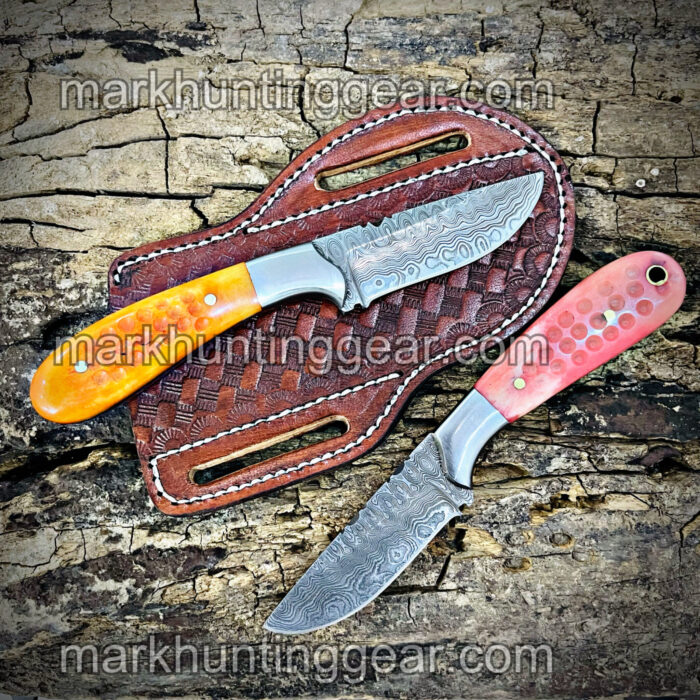 Cowboy Skinner Knives With Leather Sheaths Pair Knife Offer. - Image 1