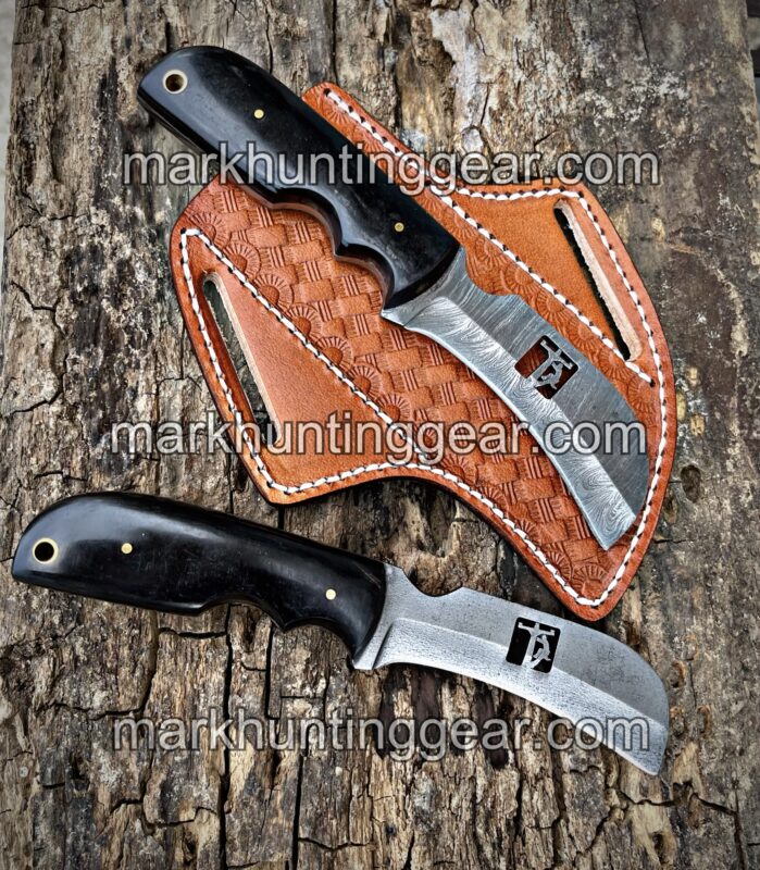 Custom Handmade Lineman Knife Pair With Leather sheaths - Image 1