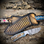 Custom Handmade Cowboy Skinner Knife Comes with Leather sheath