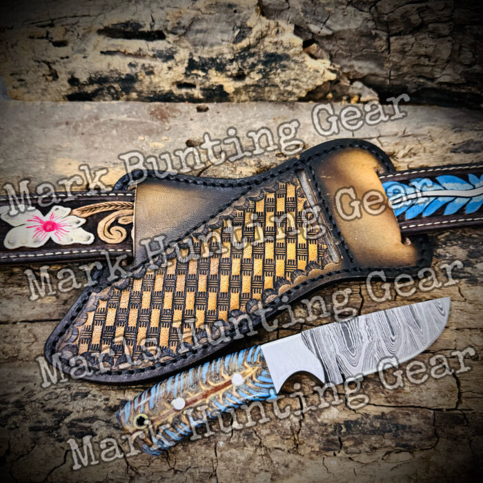 Custom Handmade Cowboy Skinner Knife Comes with Leather sheath - Image 1
