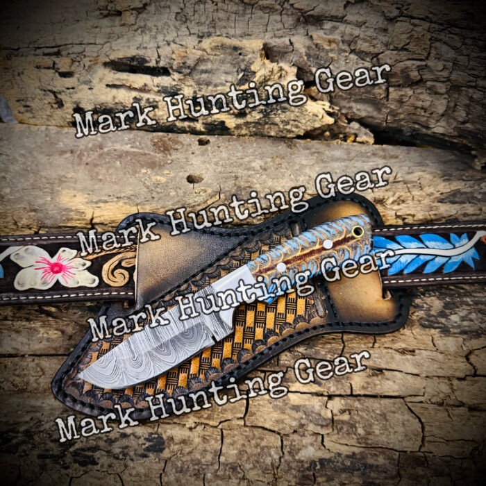 Custom Handmade Cowboy Skinner Knife Comes with Leather sheath - Image 2