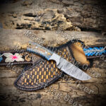 Custom Handmade Cowboy Skinner Knife Comes with Leather sheath - Image 3